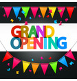 Grand Opening Retro Colorful Title with Colorful vector image