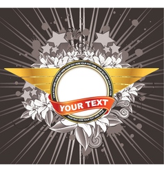 Gold label vector image