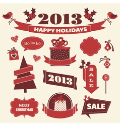 Christmas design elements vector image