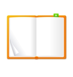 Empty open book vector image