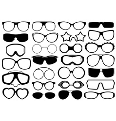Different Eyeglasses Isolated vector image
