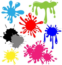 Collection of paint splash vector image