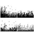 Set of grass silhouettes vector image