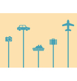 Travel symbols backgroung vector image