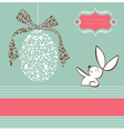 Tribal egg Easter bunny background Tribal egg Easter bunny background vector image