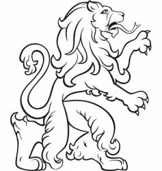 Heraldic lion vector image