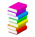 Colorful books vector image