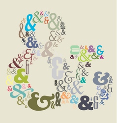 Ampersand vector image