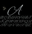 Diamonds alphabet Diamonds alphabet vector image
