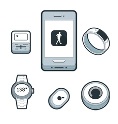 Wearable FItness Devices vector image