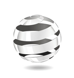 Steel strip ball vector image