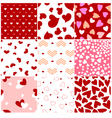 Fashion heart seamless pattern vector image