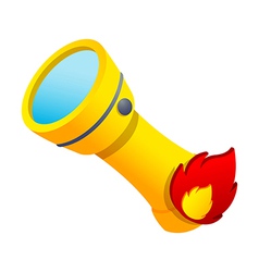 Icon flashlight vector image