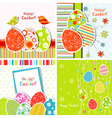 Template Easter greeting vector image