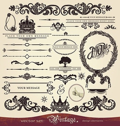 Vintage calligraphy set vector image