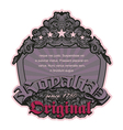 Retro floral label vector image