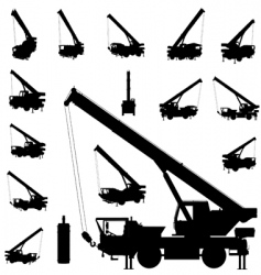 Mobile crane vector image