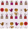Retro floral seamless background vector image