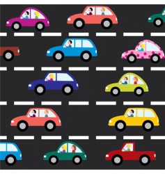 Cars on the road vector image