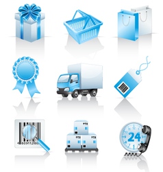 Shopping icons vector image