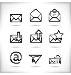 Email Icon Set vector image