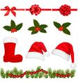 Set of christmas objects vector image