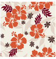 Hibiscus seamless flower pattern vector image