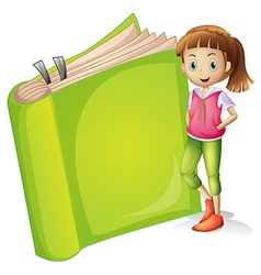 A girl and a book vector image