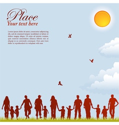 Family silhouettes vector image