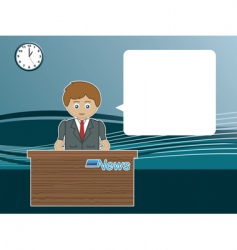 Male news reader vector image