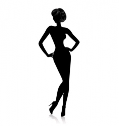 Sexy silhouette vector image