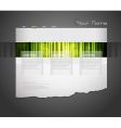 Website template with orange curtain vector image