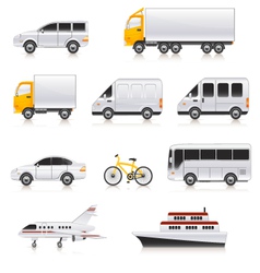 Transport icons vector image