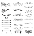 Calligraphy lines and dividers Calligraphy lines and dividers vector image