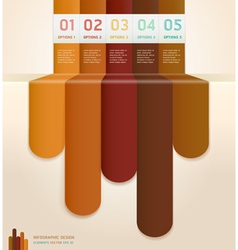 Brown color number options banner template vector image