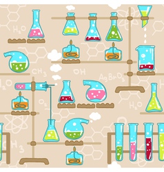Seamless pattern with chemistry elements Seamless pattern with chemistry elements vector image