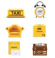 Taxi service icon set vector image