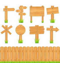 Wooden objects vector image