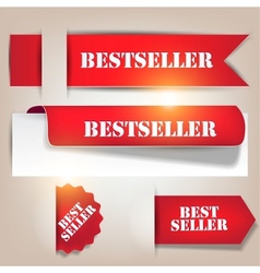 Bestseller banners labels vector image