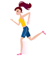 Running woman vector image