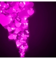 Flying hearts background vector image
