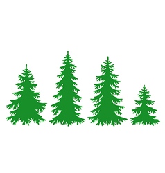Silhouettes of fir-trees vector image