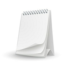 Calendar template with blank vector image