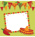 Mexican party card vector image
