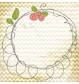 Floral doodle frame vector image
