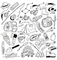 Camping - doodles vector image