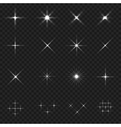 Sparkle icon set vector image