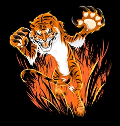 Tiger Ambush vector image