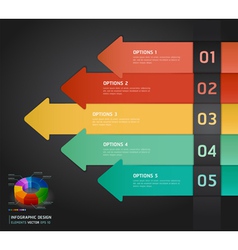 Colorful arrow number options Banner template vector image