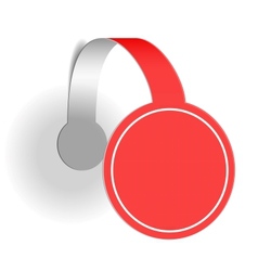 Red advertising wobbler vector image